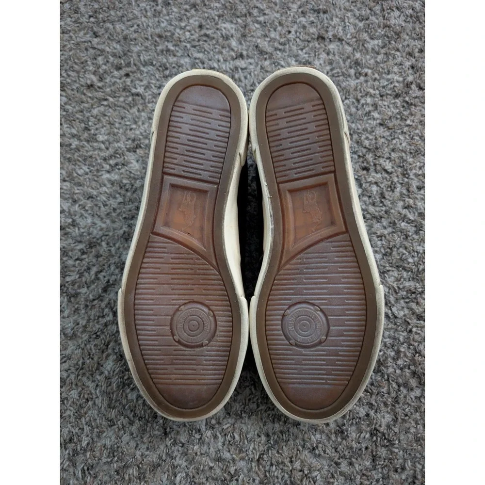 Polo Ralph Lauren Men's Size 9D Brown Leather Low Top Skate Sneakers Pony Logo